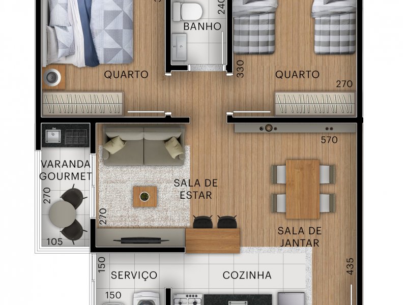 Apartamento à venda São José com 50m² e 2 quartos por R$ 170.000 - 1640688994-planta-01-tipo.jpg