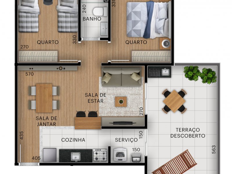 Apartamento à venda São José com 50m² e 2 quartos por R$ 170.000 - 835955542-planta-02-terreo.jpg