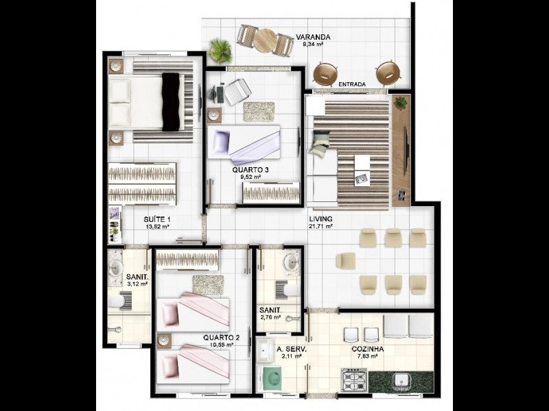 Apartamento à venda Centro  com 100m² e 3 quartos por R$ 560.000 - 1960470537-planta-baixa.jpg