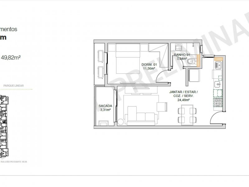 Apartamento à venda Córrego Grande com 50m² e 1 quarto por R$ 597.000 - 1036881379-planta.jpg