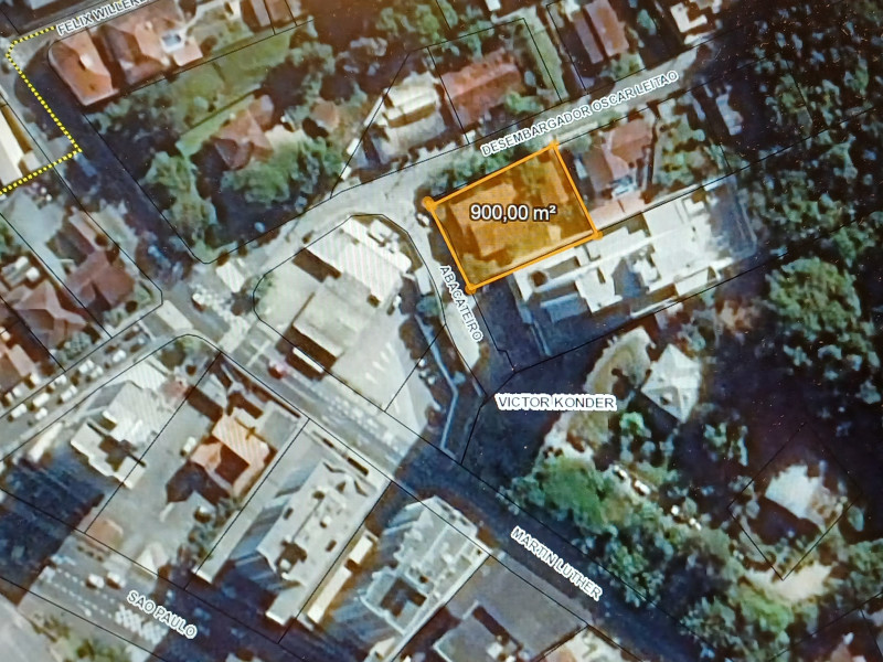 Terreno à venda Victor Konder com 907m² e 1 quarto por R$ 1.800.000 - foto-geoprocessamento.jpg