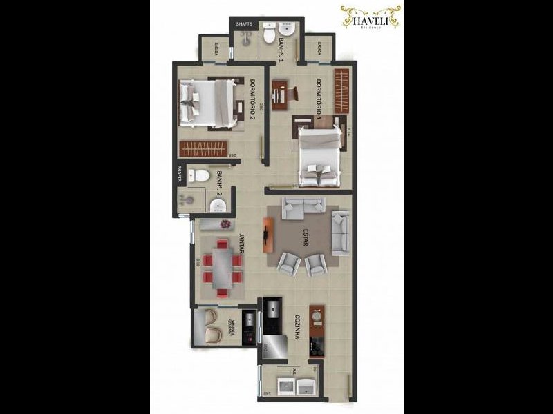 Apartamento à venda Vila Bertioga com 55m² e 2 quartos por R$ 340.000 - 1568474004-m.jpg
