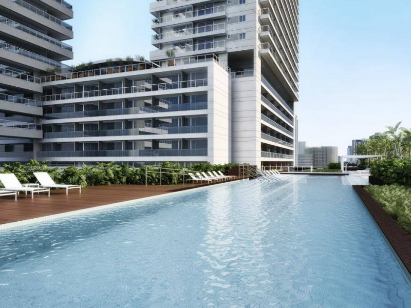 Apartamento à venda Chácara Santo Antônio (Zona Sul) com 44m² e 1 quarto por R$ 749.000 - 1745698264-pisicina-fora.jpg