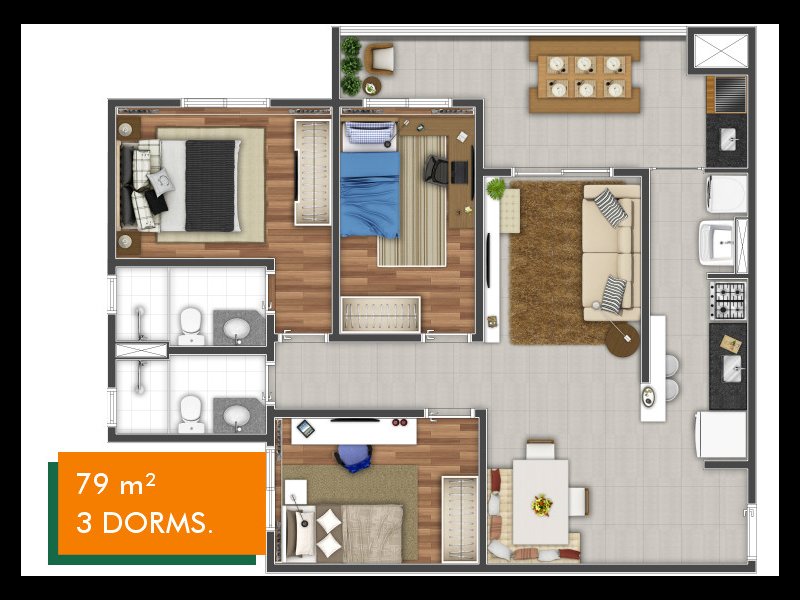 Apartamento à venda Arujazinho IV com 80m² e 3 quartos por R$ 700.000 - 790837805-1.jpeg