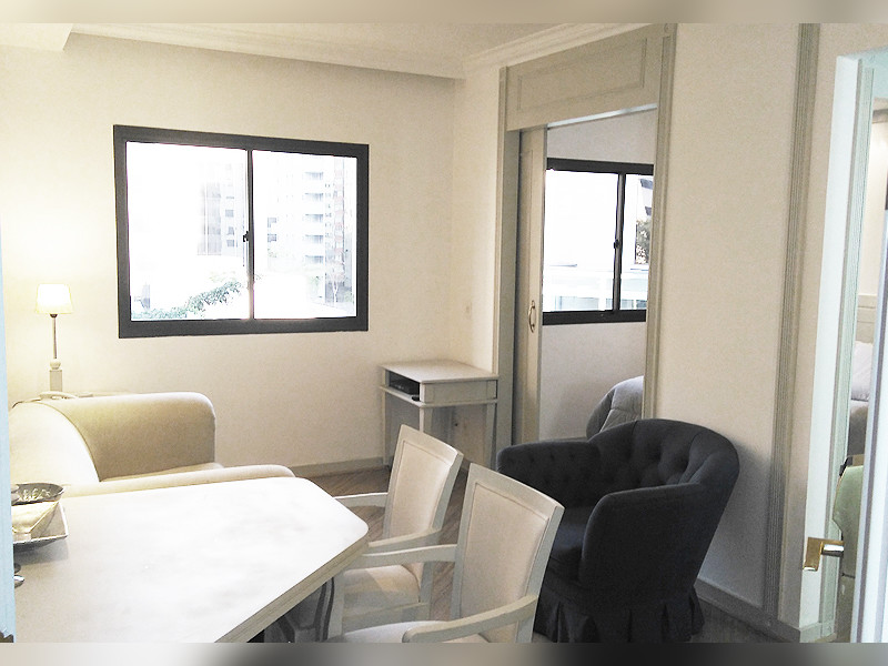 Flat à venda Vila Olímpia com 35m² e 1 quarto por R$ 435.000 - living1.jpg