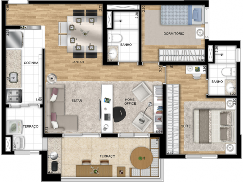 Apartamento à venda Tatuapé com 75m² e 2 quartos por R$ 825.000 - 116256496-apto-506-spring.png
