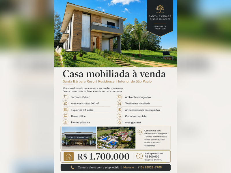 imóvel com 300m² - Thermas de Santa Barbara - Águas de Santa Bárbara