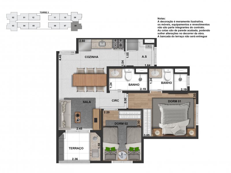 Apartamento à venda Usina Piratininga com 40m² e 2 quartos por R$ 240.000 - 1400591486-tipo-ponta-02-final.jpg