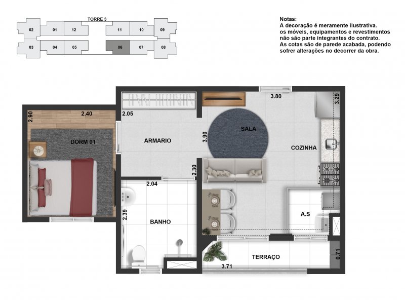 Apartamento à venda Usina Piratininga com 40m² e 2 quartos por R$ 240.000 - 1557557576-tipo-pcd-final.jpg