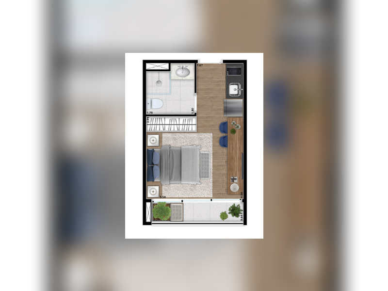 Studio à venda Vila Mariana com 22m² e 1 quarto por R$ 395.000 - planta.png