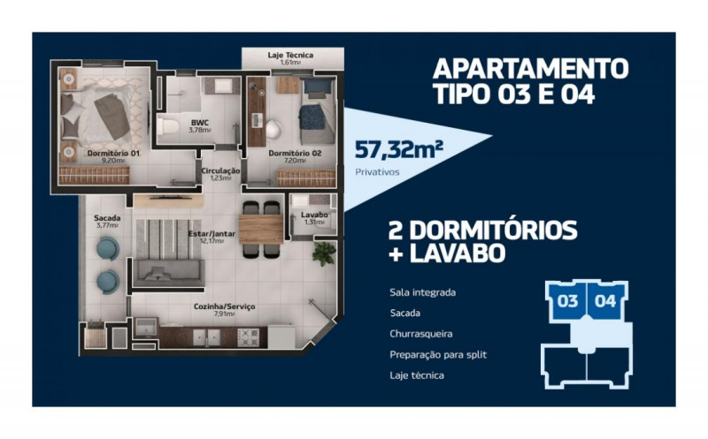 Apartamento à venda Velha Central com 58m² e 2 quartos por R$ 250.000 - 1425708521-ok-26-planta-3-e-4.jpg