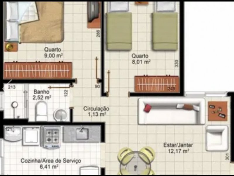 Apartamento à venda Santíssimo com 46m² e 2 quartos por R$ 165.000 - 62958376-8d79f929-097f-4647-b85e-49b9e6ecaa0e.jpeg