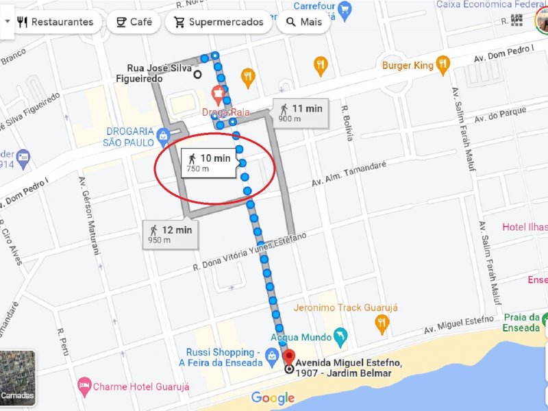 Apartamento à venda Jardim Tres Marias com 80m² e 2 quartos por R$ 250.000 - 1502554800-distancia-praia.jpg