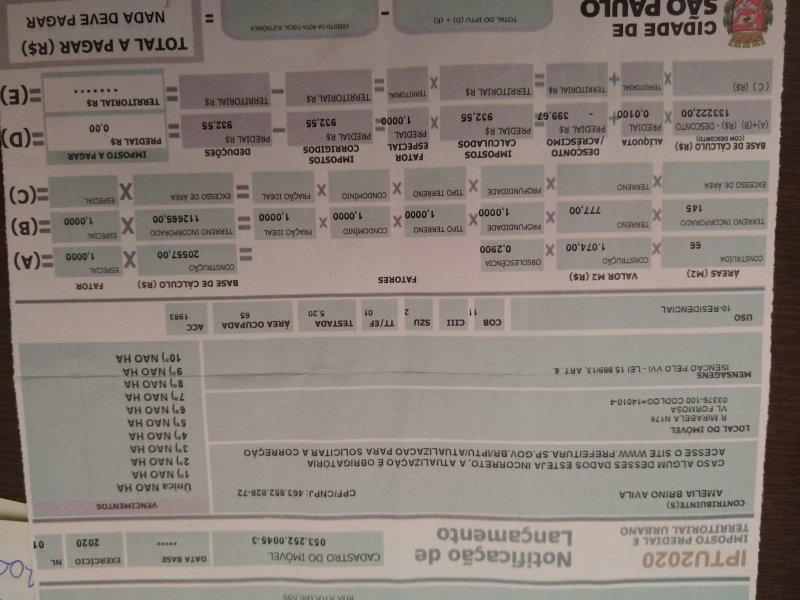 Terreno à venda Vila Formosa com 144m² e 1 quarto por R$ 350.000 - 166301090-iptu2020parte1.jpg