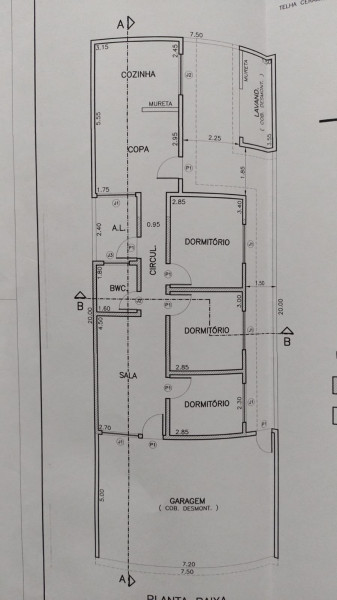 Casa à venda Jardim Santa Barbara com 116m² e 3 quartos por R$ 289.000 - 1053731280-projeto.jpg