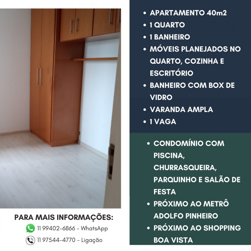 Apartamento à venda Santo Amaro com 40m² e 1 quarto por R$ 400.000 - 818167973-img-20220923-wa0011.jpg