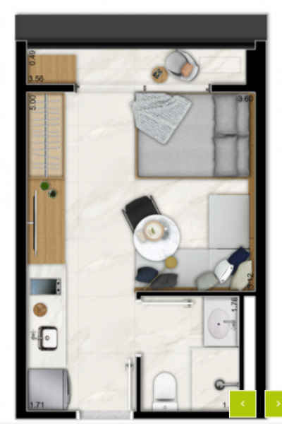 Studio à venda Vila Mariana com 23m² e 1 quarto por R$ 370.000 - 2084987316-planta-librio.png