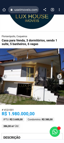 Casa de condomínio à venda Coqueiros com 376m² e 3 quartos por R$ 2.100.000 - 788664327-screenshot-20221006-080229.png