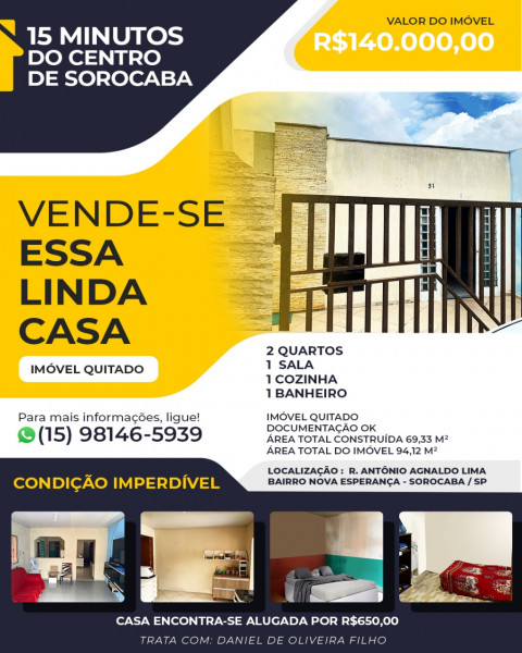 Casa à venda Jardim Zulmira com 94m² e 2 quartos por R$ 140.000 - 34611762-272daea9-557e-4f6d-8cde-1afaf53a070c.jpeg