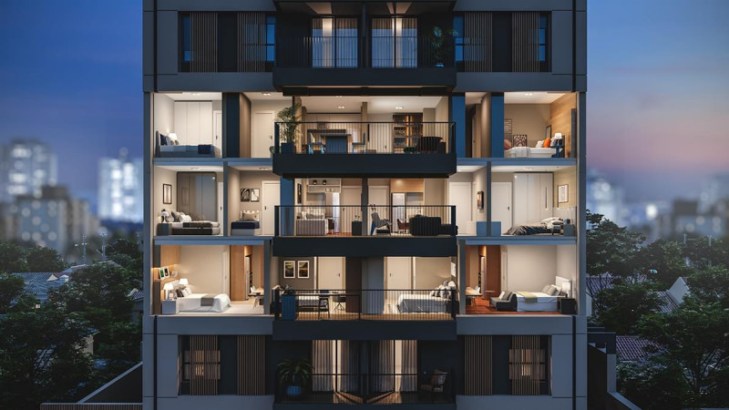 Apartamento à venda Pinheiros com 35m² e 1 quarto por R$ 810.000 - 1818820737-yuny-limited-pinheiros-corte-esquematico-fachada.jpg