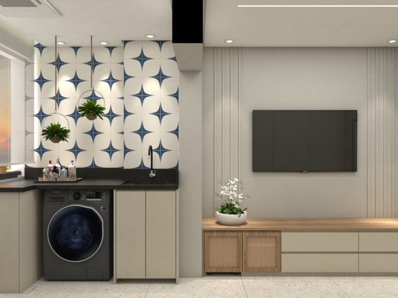 Apartamento à venda Pinheiros com 35m² e 1 quarto por R$ 810.000 - sala-lavanderia.jpg