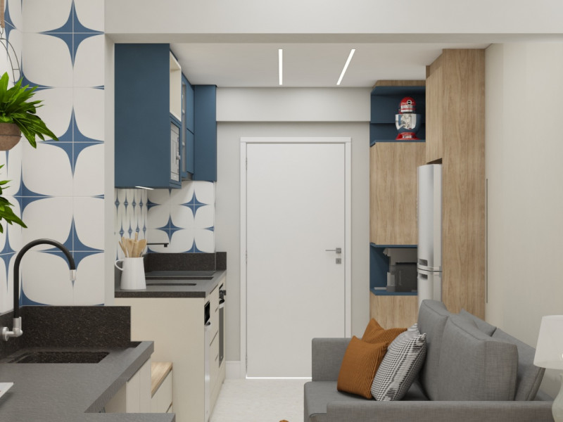 Apartamento à venda Pinheiros com 35m² e 1 quarto por R$ 810.000 - vista-sacada-porta.jpg