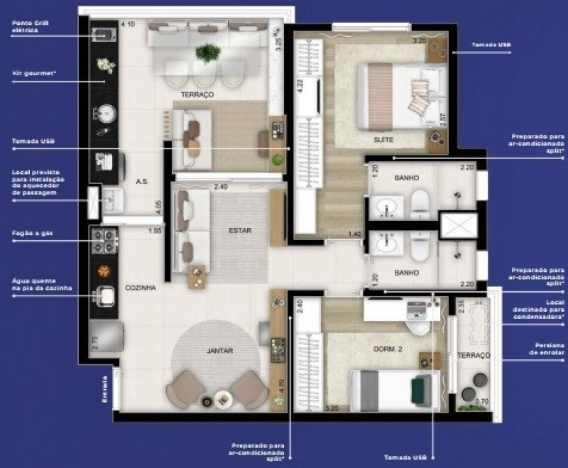 Apartamento à venda Vila Mariana com 65m² e 2 quartos por R$ 1.345.000 - 144578512-k360-planta-baixa.jpg