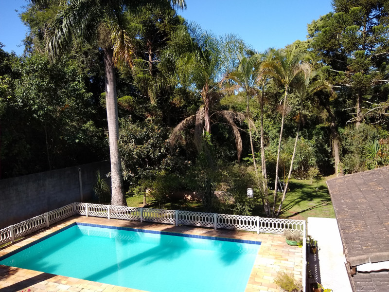Chácara à venda Caceia  com 320m² e 4 quartos por R$ 850.000 - vista-superior-piscina.jpg
