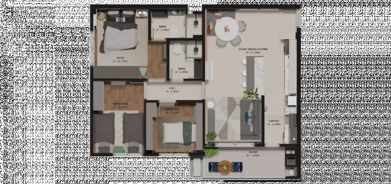 Apartamento à venda Barreiros com 83m² e 3 quartos por R$ 512.000 - 956087889-planta-b-o-3.jpg