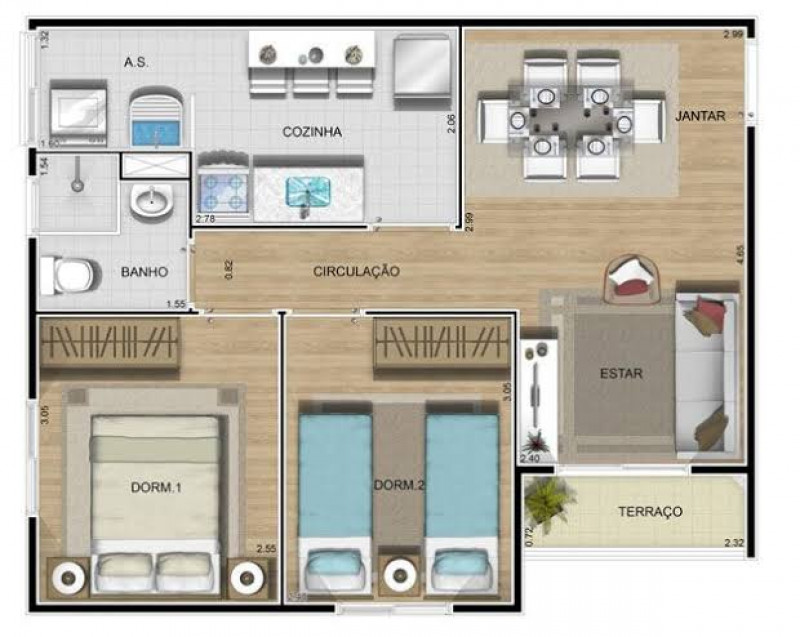 Apartamento à venda Penha de França com 48m² e 2 quartos por R$ 350.000 - 402271622-planta-bx-copia.jpg