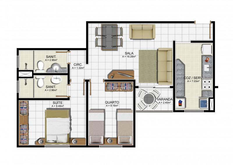 Apartamento à venda Jabutiana com 59m² e 2 quartos por R$ 195.000 - 1546749626-condominio-parque-das-fontes-coluna-2.jpg
