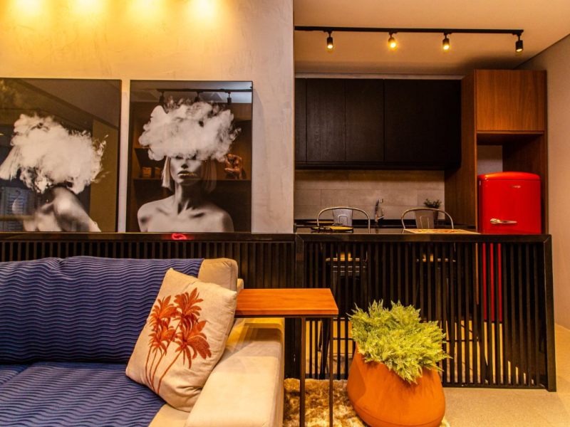 Apartamento à venda Boqueirão com 54m² e 1 quarto por R$ 505.000 - simulacao-3-decorado-one-residencial-santos.png