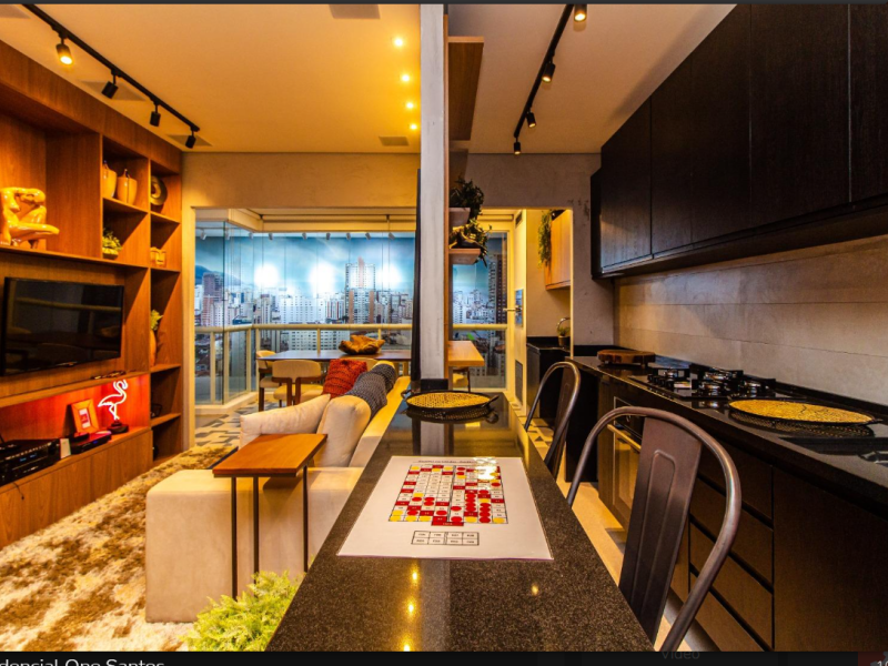 Apartamento à venda Boqueirão com 54m² e 1 quarto por R$ 505.000 - simulacao-5-decorado-one-residencial-santos.png