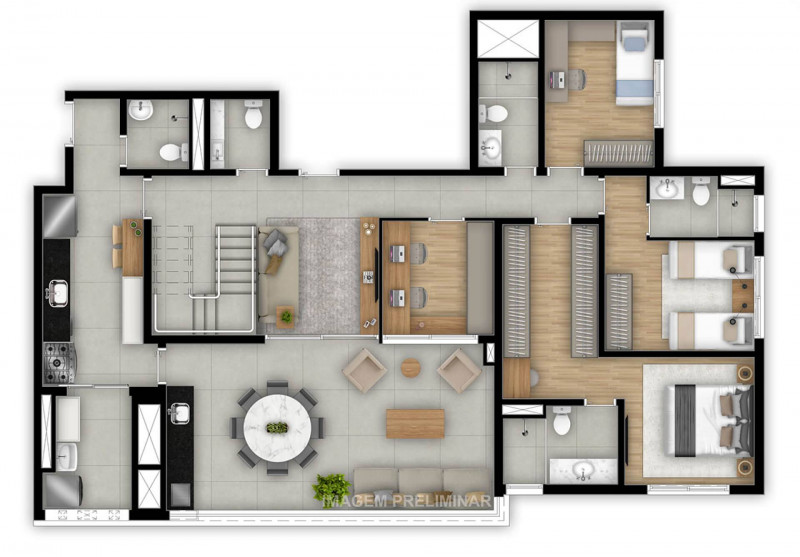 Cobertura à venda Parque São Jorge com 265m² e 4 quartos por R$ 3.200.000 - 905503692-cobertura-piso-inferior.jpg