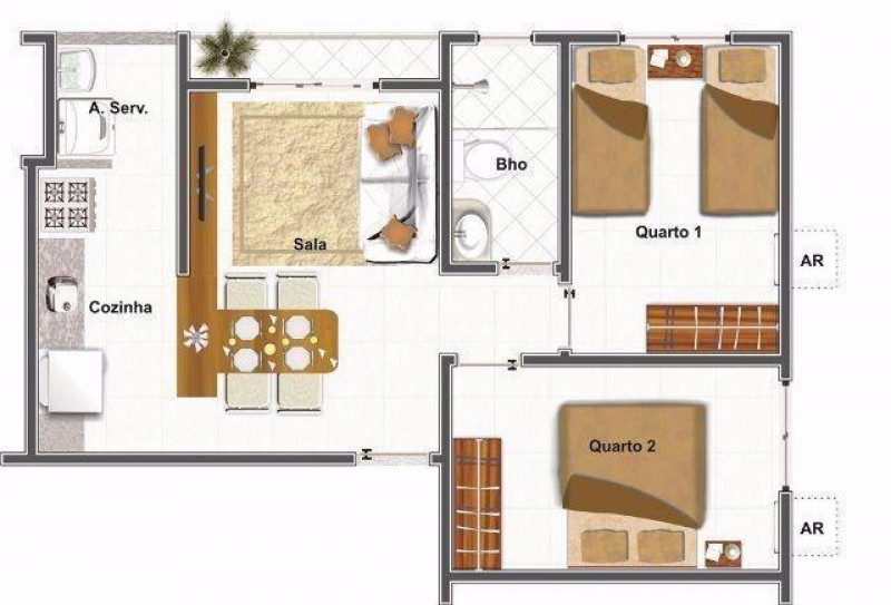 Apartamento à venda Guanabara com 48m² e 2 quartos por R$ 165.000 - 516286920-112911102234662.jpg