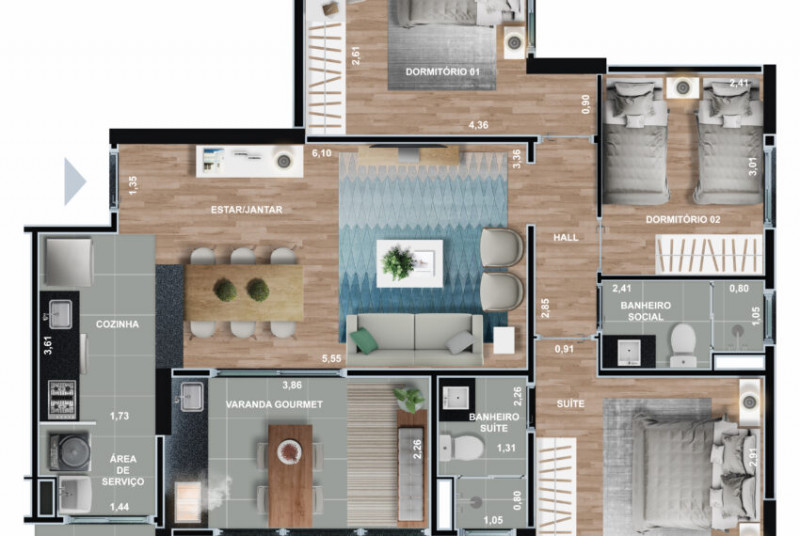 Apartamento à venda Jardim Jacyra com 83m² e 3 quartos por R$ 539.000 - 1242289810-19.jpeg