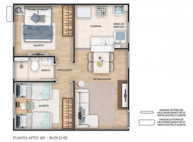 Apartamento à venda Jardim Veneto II com 45m² e 2 quartos por R$ 145.000 - 1215047310-1729386481.jpg