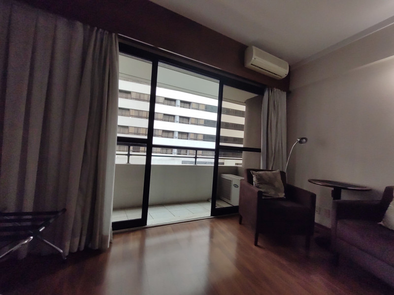 Apartamento à venda Paraíso com 30m² e 1 quarto por R$ 450.000 - 2429014-janela-varanda.jpg