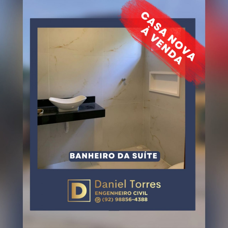 Casa de condomínio à venda Ponta Negra com 149m² e 3 quartos por R$ 780.000 - 179877522-banheiro-suite.jpeg