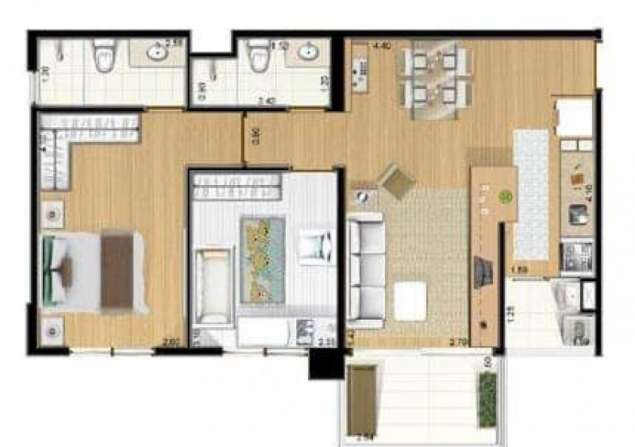 imóvel com 62m²