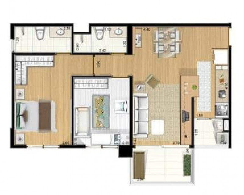 Apartamento à venda Jardim Paulista com 62m² e 2 quartos por R$ 530.000 - 1268942532-fb-img-1582227264488.jpg