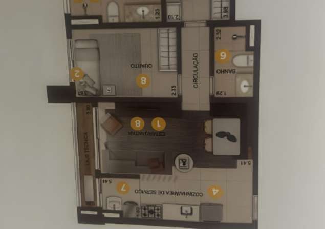 imóvel com 69m²