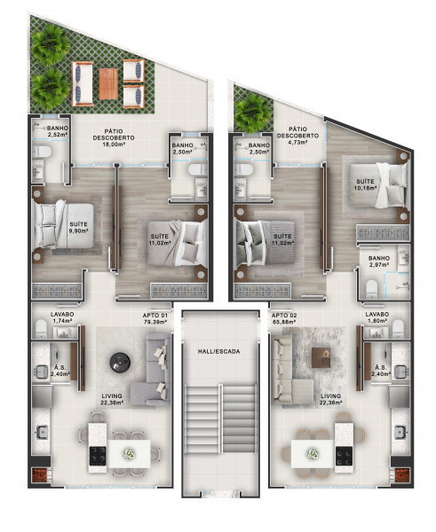 Apartamento à venda Rio Pequeno com 60m² e 2 quartos por R$ 389.000 - 5834391-tipo-04-a-01.jpg