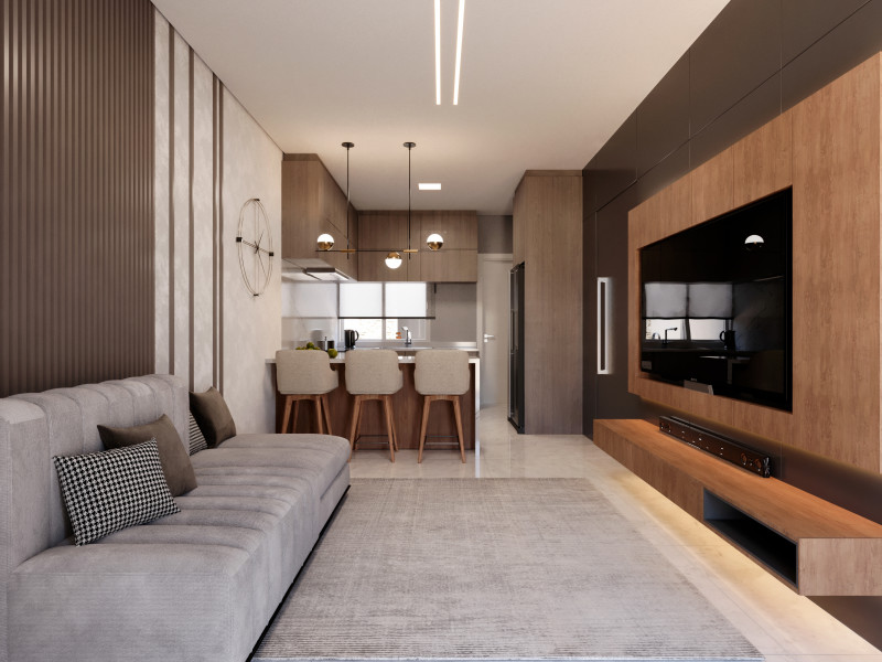 Casa à venda Centro com 89m² e 2 quartos por R$ 579.000 - living-1.jpg