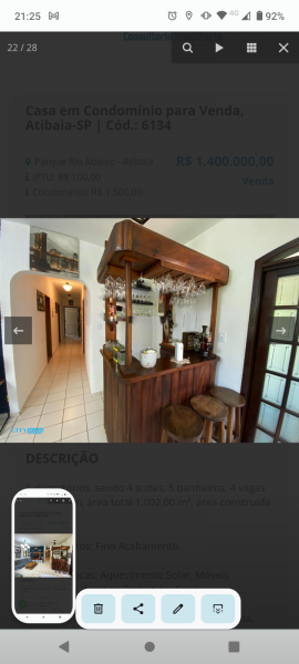 Casa de condomínio à venda Parque Rio Abaixo com 1002m² e 5 quartos por R$ 1.450.000 - 1969254702-screenshot-20230616-212540.png