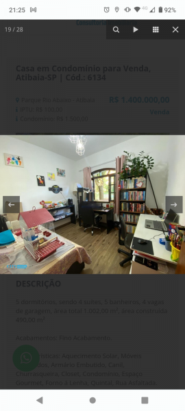 Casa de condomínio à venda Parque Rio Abaixo com 1002m² e 5 quartos por R$ 1.450.000 - 586754806-screenshot-20230616-212533.png