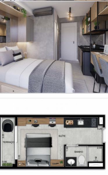 Apartamento à venda Jardim Panorama com 26m² e 1 quarto por R$ 300.000 - 192694411-foto8.jpg