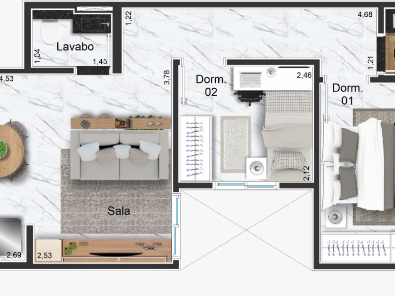 Apartamento à venda Jardim Textil com 51m² e 2 quartos por R$ 325.000 - img-20230405-wa00211.jpg