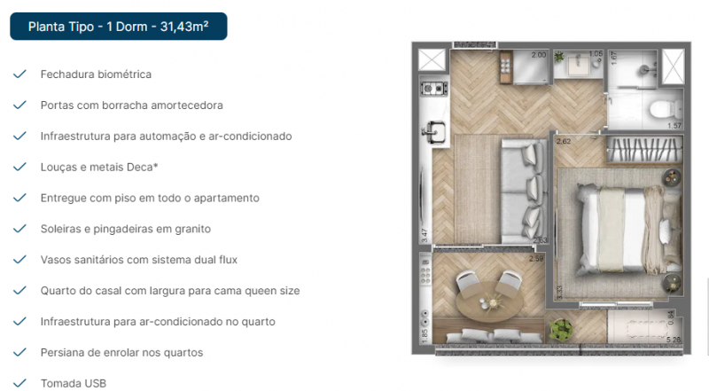 Apartamento à venda Moema com 31m² e 1 quarto por R$ 520.000 - 415199911-planta.PNG