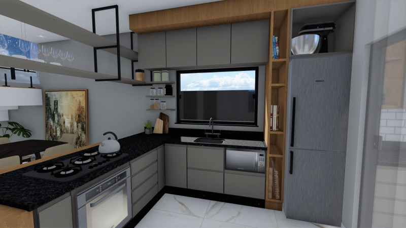 Casa de condomínio à venda Eugênio de Melo com 210m² e 4 quartos por R$ 1.390.000 - 425760538-fotos-k4-design5-cozinha.jpeg